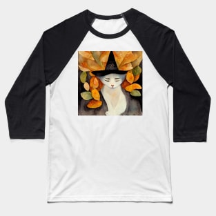 Cat in Hat, autumn moods Baseball T-Shirt